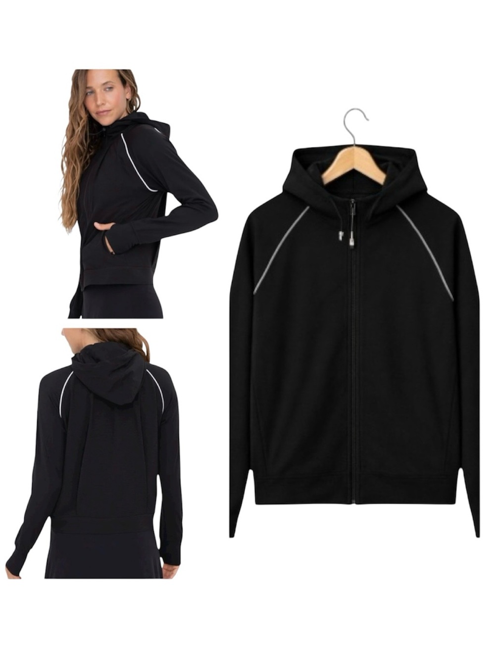 Danskin Now Black Activewear Hoodie